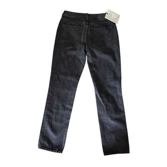 GrIfrnd The Kate size 24 Low Rise Slim Crop Jeans Distressed Black Straight - Picture 3 of 12